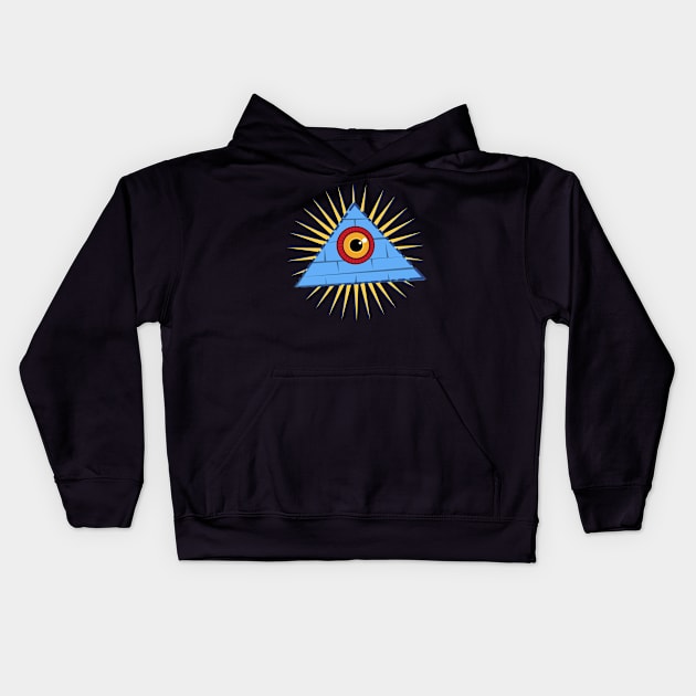 Pyramid Eye Kids Hoodie by synaptyx